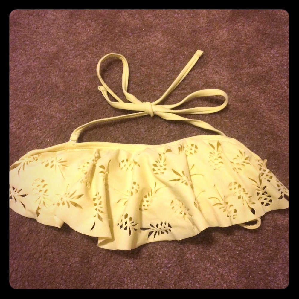 Pineapple flowy bikini top